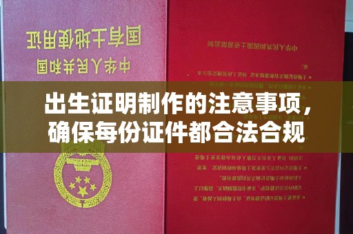 金口河出生证明制作的注意事项，确保每份证件都合法合规