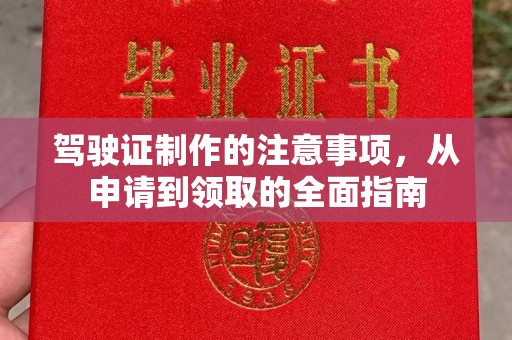 金口河驾驶证制作的注意事项，从申请到领取的全面指南